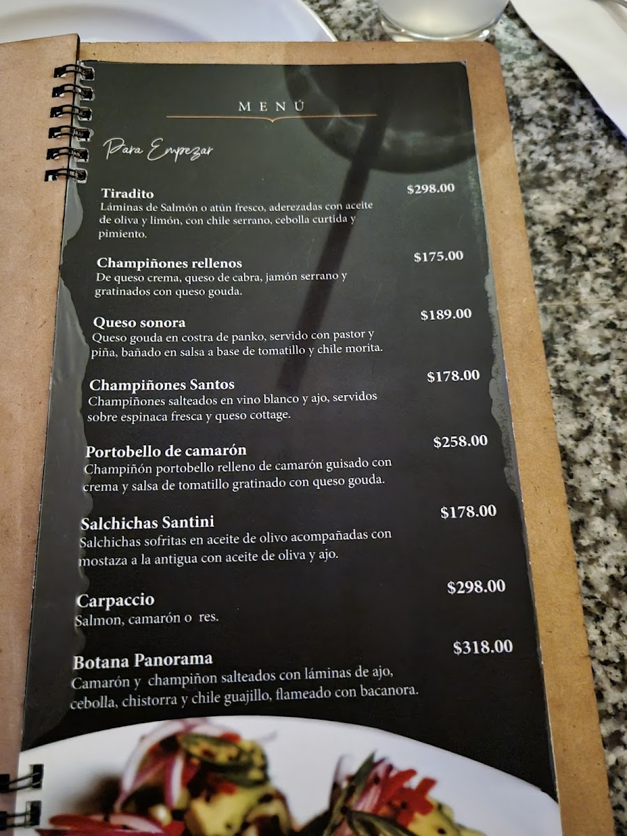 Santos Grill Centenario Menu - Image 1