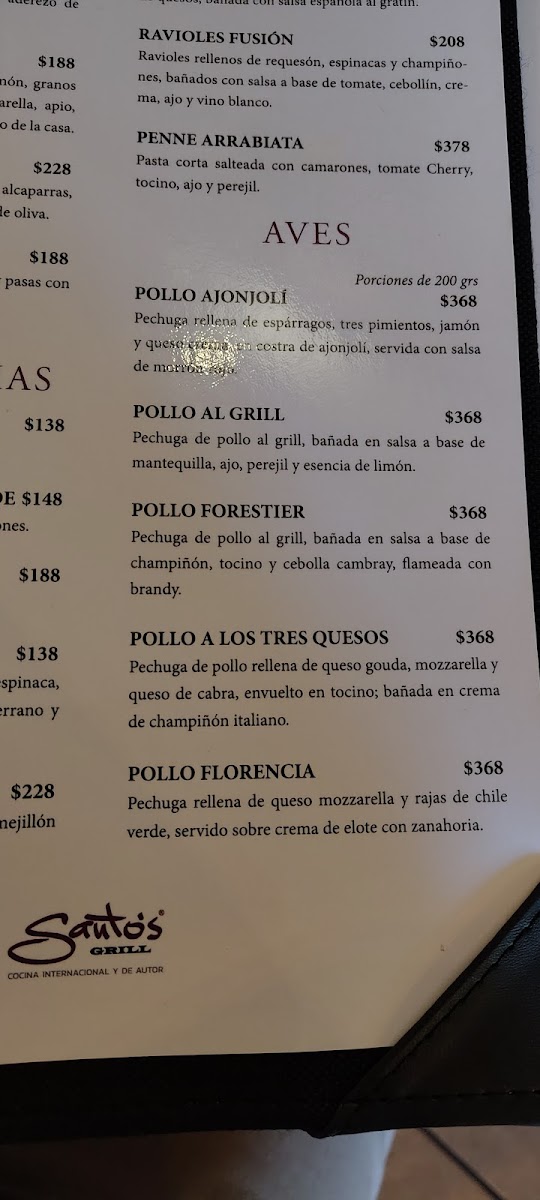 Santos Grill Centenario Menu - Image 4